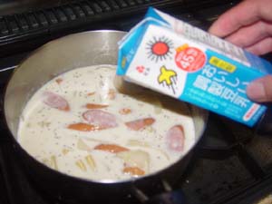 おいしい成分調整豆乳を投入！？